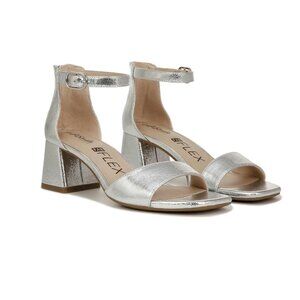 LifeStride Cassidy Ankle Strap Silver Sandals Size 11W New in Box